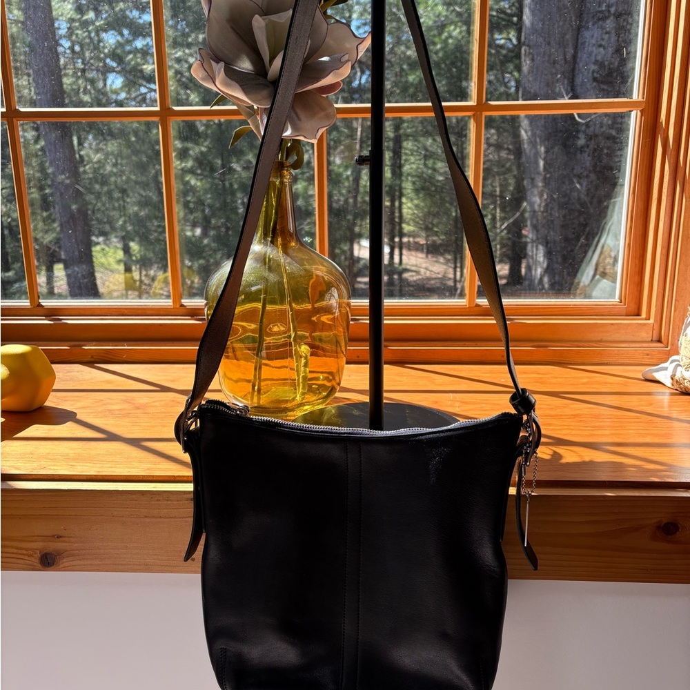 Coach Black Shoulder Bag with Adjustable Strap